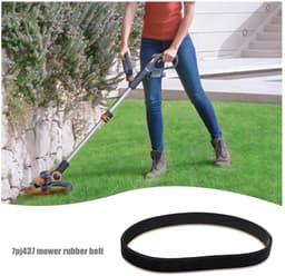 Dailygoods- Aandrijfriem Rubber 16,4mm Breedte - Gesloten Lus - 437mm Omtrek - Compatibel met Spear & Jackson S1334ER - Slijtvast - Duurzaam - Grasmaaier Riem — thumbnail 5