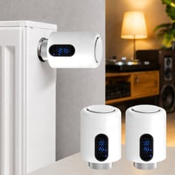 Radiator Thermostaat WiFi – Raamdetectie, Vorstbeveiliging en Kinderslot – Wit – 2-pack — thumbnail 1