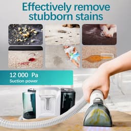 REDOM Stofzuiger 12.000 Pa – 3-in-1 Tapijtreiniger met sproeien, borstelen en krachtige zuigkracht – 1800 ml schoonwatertank – Vlekkenreiniger voor bank, tapijt, auto en matras — thumbnail 5