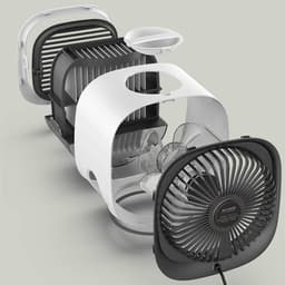 Luchtkoeler met verdampingskoeling – mobiele aircounit met 3 standen en 7 sfeerlichten – mini-airco met koelwatertank — thumbnail 4