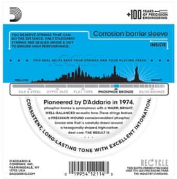 D'Addario EJ16-3D Phosphor Bronze Westernsnaren 3-Pack (12-53) — thumbnail 2
