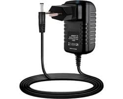AC/DC Adapter - Voedingskabel Oplader - Externe Harde Schijf - Overspanningsbeveiliging - EU-stekker - Zwart