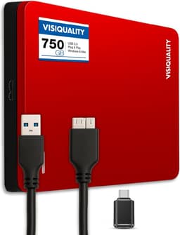 Externe harde schijf 750GB - USB 3.0 - Aluminium - Supersnelle gegevensoverdracht - ShopVlot — thumbnail 1