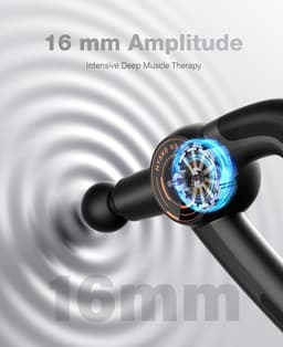 SnelShoppen - 3-in-1 Massage Gun - Diepe Weefselmassage - 16 mm Amplitude - Hoge Frequentie Vibration Therapie - Spier- en Skeletpijn Verlichting — thumbnail 5