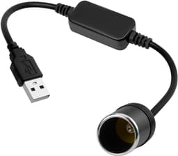 SnelShoppen - 5V USB A Plug naar 12V Sigarettenaansteker Adapter voor Auto, USB naar Sigarettenaansteker 12V Converter voor Dashcam, Rij Recorder DVR, — thumbnail 1