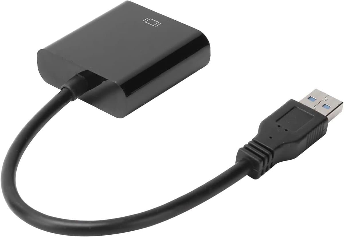 USB naar VGA Adapter - Converter Externe Display - Beeld Uitbreiden - Plug and Play - 5 Gbps - Zwart — afbeelding 1