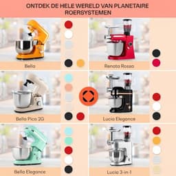 VALI® Keukenrobot - Keukenmixer - Keukenmachine - Rood - 33cm x 23cm x 38cm — thumbnail 4