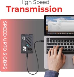 SnelShoppen - 1TB Externe Harde Schijf USB 3.0 voor Gaming, Hoge Snelheid, Compact en Lichtgewicht, Ideaal voor Opslag van Spellen en Bestanden, Zwart — thumbnail 3