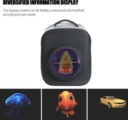 3D Hologram Fan Rugzak - Draagbare Holografische Display, 40CM Hoog, 36CM Breed - LED 3D Projector voor Beurzen, Tentoonstellingen, Commercial Displays, Incl. Afstandsbediening & 700 Video's — thumbnail 5