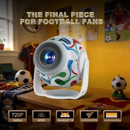 2026 Mini-projector, ondersteunt tot 8K en 290 ANSI-lumen, draagbare projector, automatische verticale keystone-correctie, 270° draaibaar, met Wi-Fi 6 en Bluetooth 5.4 — thumbnail 4