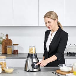 Keukenmachine - Blender Kruidenmolen - Smoothies Maken - Dubbele Functie - 15 liter - Zwart — thumbnail 4