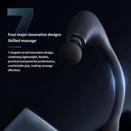 Massagepistool - Spierontspanner - Pijnverlichting - Verlengde handgreep - 5 snelheden - Zwart — thumbnail 3