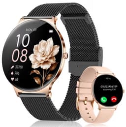 FOSMET Smartwatch Dames - Ultradun - 1,56" AMOLED Display - 20 Dagen Batterijduur - IP68 + 5ATM Waterdicht - 150+ Sportmodi - Bluetooth Bellen - SpO2 - Hartslagmeter - Bloeddrukmeting - Slaapmonitor - Notificaties - iOS/Android - Cadeau voor Vrouwen — thumbnail 1