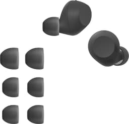 kwmobile 6x cover voor in-ear oortjes geschikt voor Sony WF-C710N - Vervangende oordopjes van siliconen in donkergrijs - 3 maten — thumbnail 1
