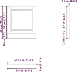 Vaatwasserpaneel Hout - Vaatwasserbekleding Keuken - Keuken Inbouwen - Vochtbestendig Materiaal - 60 x 15 x 67 cm - Grijs Sonoma — thumbnail 3