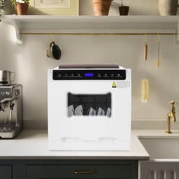 Tafelvaatwasser - Mini vaatwasser - Keuken Efficiëntie - Touchscreen Bediening - 46 x 41 x 46 cm - Wit — thumbnail 3