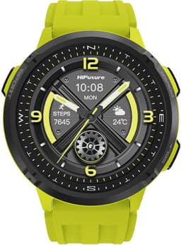 HiFuture MIX 3 Smartwatch - 1,43 inch AMOLED - Bluetooth bellen - Hartslagmeter & SpO2 - 47 mm - Geel — thumbnail 1