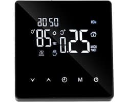 Digitale Thermostaat - Programmeerbare Thermostaat - Verwarming Regelen - Volledig Programmeerbaar - 89x86mm - Zwart