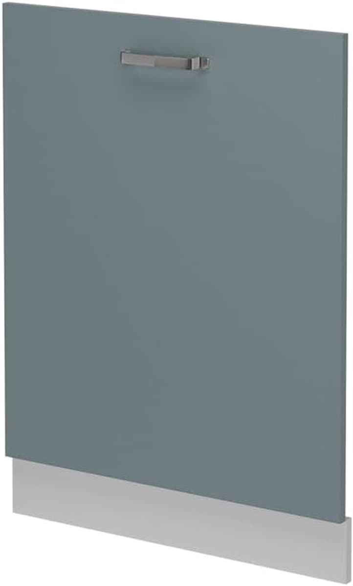 Vaatwasserfrontpaneel - Vaatwasserdeur Paneel - Keuken Integratie - R-Line Stijl - 60 cm - Blauw-grijs — afbeelding 1