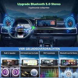 JCP® Draadloze Dashcam - Draadloos CarPlay-Scherm - Dashcam met CarPlay - Zwart - 4cm x 18cm x 7cm — thumbnail 3