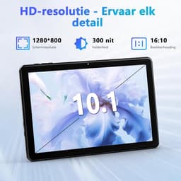 SnelShoppen - 10 Inch Android 15 Tablet met 18GB RAM, 128GB ROM, 1TB Uitbreidbaar, Octa-Core, Dual Camera, 6000mAh, 2.4G+5G WiFi, GPS, Widevine L1, Vo — thumbnail 2