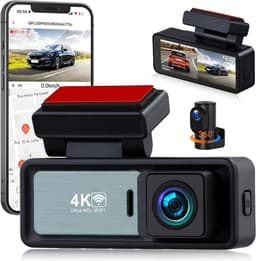 SnelShoppen - 4K Dual Dashcam Voor Auto - Voor- en Achtercamera - GPS, Nachtzicht, 150° Hoek, G-Sensor, 24/7 Parkeermodus - Hoogwaardige Beveiliging — thumbnail 1