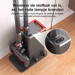 Lubluelu X1000 Draagbare staafstofzuiger Steelstofzuiger met stofopvangstation van 2,5L – 60Kpa Automatisch ledigingsstation - 50 Min Gebruikstijd - Anti-klit Borstel - met Stofzak HEPA - filter - LED-koplampen — thumbnail 4