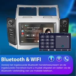 Cestovet Autoradio - Geschikt voor Toyota Yaris/ Vitz/Platz 2005- 2011 - Draadloos CarPlay, Android Auto, multimediaspeler, Android 15 - 2GB+64GB -FM RDS USB — thumbnail 5