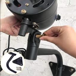 Industriële Wandventilator - Krachtige Ventilator - Luchtcirculatie Verbeteren - 120 Graden Oscillatie - 50-75 cm - Grijs — thumbnail 3
