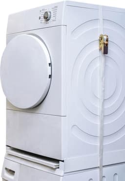 Scanpart tussenstuk voor wasmachine en droger met werkblad inclusief spanband - Ideaal voor zwaardere warmtepompdrogers - Geschikt voor AEG Bosch LG Miele Samsung Siemens Zanussi Whirlpool - Stapelkit - Universeel — thumbnail 3
