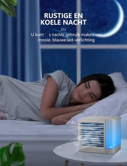 FlinQ Aircooler - Luchtkoeler - tafelventilator - Airco - 800ml Waterreservoir - LED-verlichting — thumbnail 4