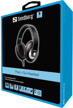 Sandberg - 125-86 - Play'n Go Headset - Zwart — thumbnail 3