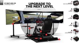 Next Level Racing GT Seat Add-on - Racestoel voor Wheel Stand DD/ 2.0 - Zwart — thumbnail 2