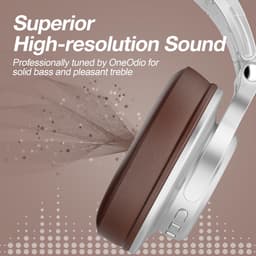 OneOdio Fusion A70 Zilver/Bruin – Draadloze Over-Ear Koptelefoon – DJ & Studio – Hi-Res Audio — thumbnail 11