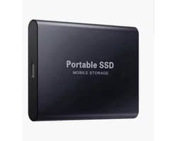 Draagbare SSD Externe Harde Schijf - draagbare SSD - 2TB aan Opslag - Pc storage - Opslag extern pc of laptop - USB 3.1- type C - Portable SSD Mobile storage - Smart Portable - externe SSD - SSD externe harde schijven - Externe SSD 2TB - Zwart