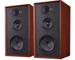 Wharfedale Linton Boekenplank Speakers - Hifi Stereo Set - Luidspreker Boxen - 3-weg Luidspreker - Passieve Speaker - Mahogany