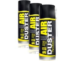 Oputec 3 x 400ml spray – air duster / drukluchtreiniger – toetsenbord reiniger met verlengstuk – Made in Germany
