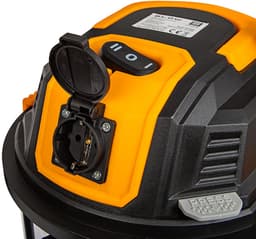 Blow Bouwstofzuiger 1300W + Stopcontact 2000W - 25L - 240V - 4 meter Snoer - Nat & Droog zuiger - Zwart/Geel — thumbnail 5
