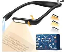 RFWR® Dimbare LED Leeslamp met 3 Kleuren - Oplaadbare Neklamp voor Boeken en Ambachten