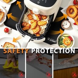 Hittebestendige Mat voor Airfryer en Magnetron - 60x40cm Siliconen Werkbladbeschermer — thumbnail 2