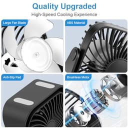 Mini USB Tafelventilator 10 cm - Stil, 360° Rotatie, 3 Snelheden voor Thuis en Kantoor — thumbnail 1