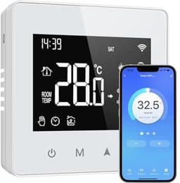 Wifi thermostaat met led-touchscreen - programmeerbaar, spraakbesturing en afstandsbediening — thumbnail 1