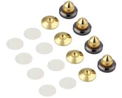 Allecto plus - Set van 4 Speaker Spikes en Stands voor CD Audio Subwoofer Versterker Draaitafel met Isolatie Voeten, Cone Isolator en Shockproof Matten