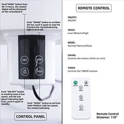 Mobiele Staande Ventilator met Oscillatie en 3 Snelheden - 50 W - 7 Inch - Perfect voor Slaapkamer en Thuis — thumbnail 2