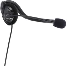 PC-Office-headset NHS-P100' met nekband, stereo, zwart — thumbnail 5