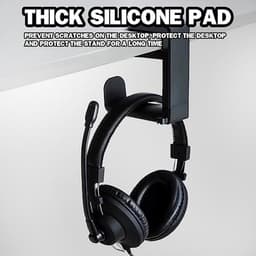 Premium Verstelbare Hoofdtelefoon Stand - Hoofdtelefoon Houder met Kabel Organizer voor Gaming en PC — thumbnail 4