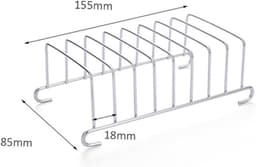 QTTVBTNA -2 Stuks Roestvrijstalen Toastrek voor Airfryer – Broodhouder en Grillrek voor Heetluchtfriteuse, Oven en Stoompan – Duurzaam Accessoire voor Brood, Toast en Groenten — thumbnail 5