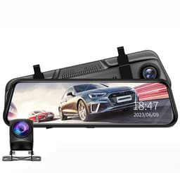 10" Dual Lens Auto DVR Dash Cam Voor- en Achteruitkijkspiegel Camera Videorecorder 1080P（Met 64G geheugenkaart） — thumbnail 1
