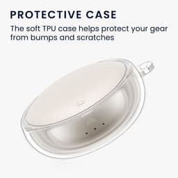 kwmobile Earphones Case for Anker Soundcore Sleep A20 Case - Clear TPU Silicone Earbuds Cover - Transparent — thumbnail 4
