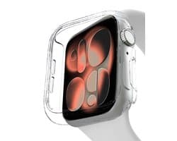 Hoes - Geschikt voor Apple Watch 11 (42 mm) - Sterk & Shockproof - Smartwatch Full Bumper Hoesje - Siliconen Case Cover - Transparant